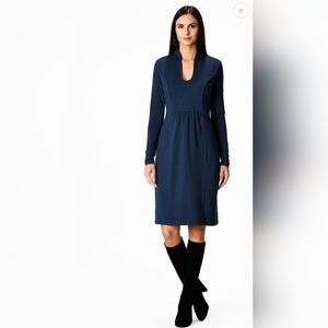 Eshakti Ruched Bib Cotton Jersey A-Line Dress Size 4